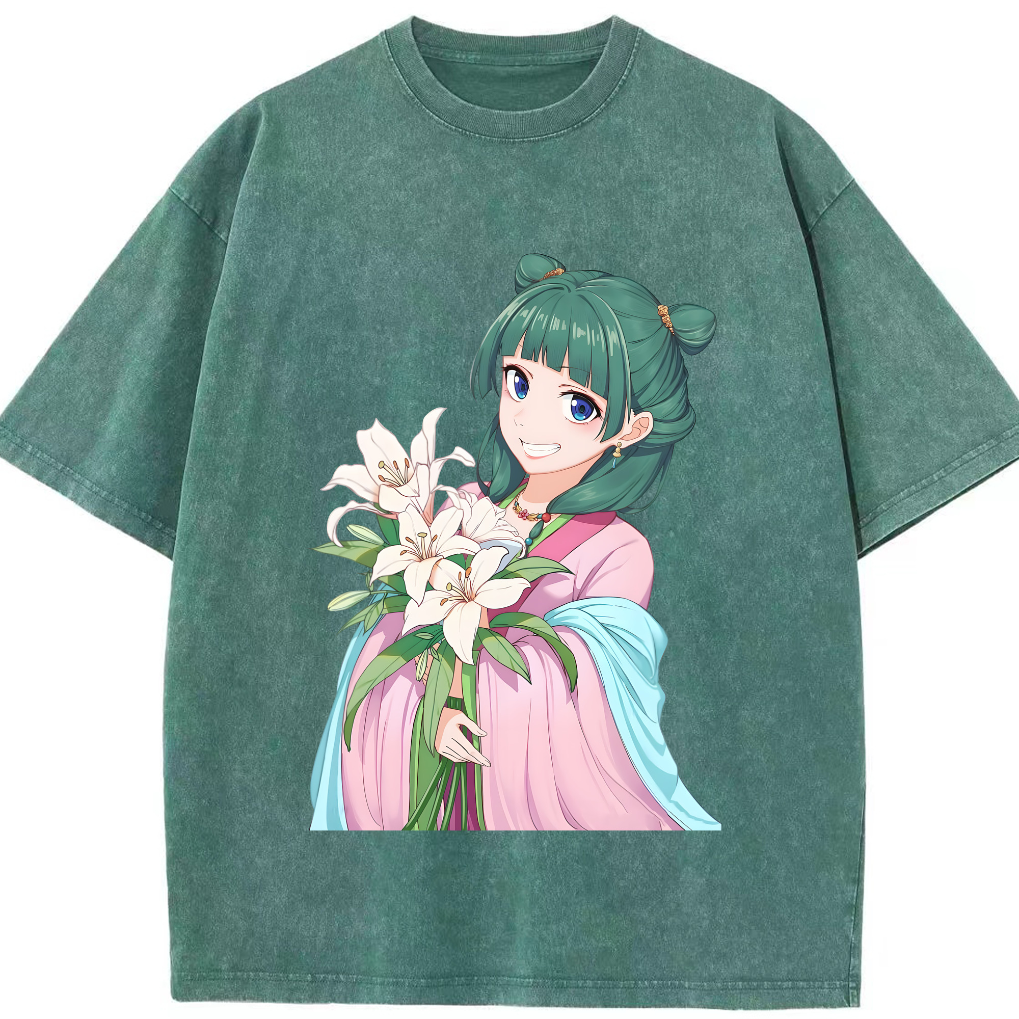（画像用） 薬屋のひとりごと The Apothecary Diaries 綿100% ヴィンテージ風 半袖Tシャツ（フロントプリント）